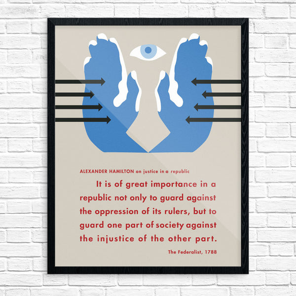 Alexander Hamilton Justice in a Republic Quote 11 x 14 Print