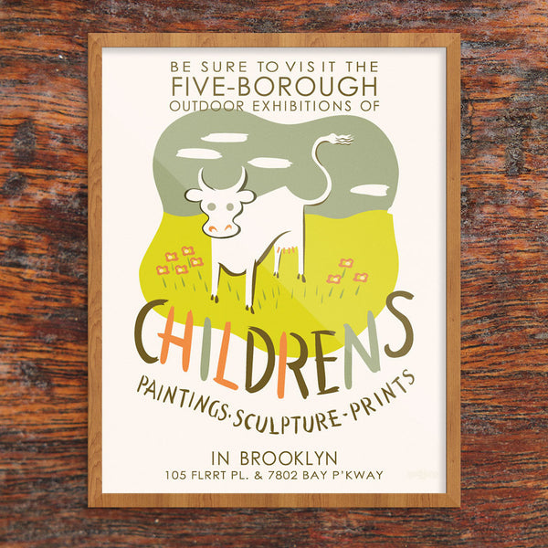 Brooklyn Children's Painting & Sculpture WPA Poster 11 x 14