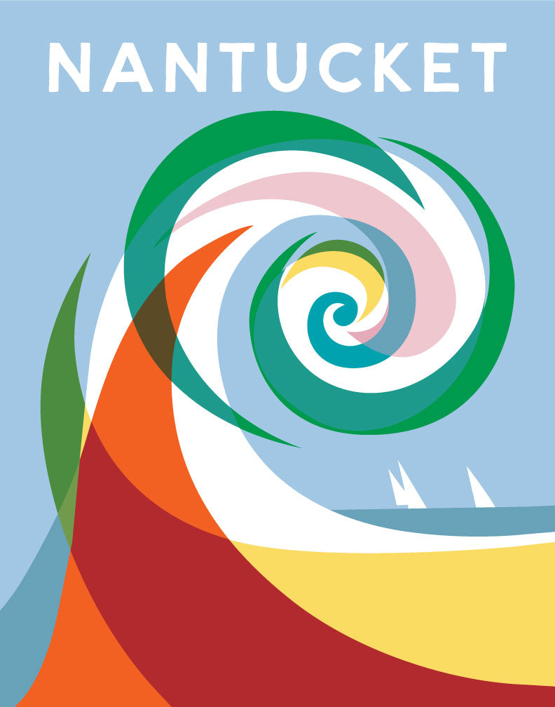 Nantucket Colorful Wave Magnet