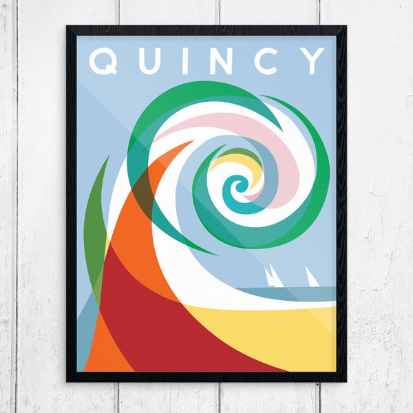Quincy Colorful Wave Print