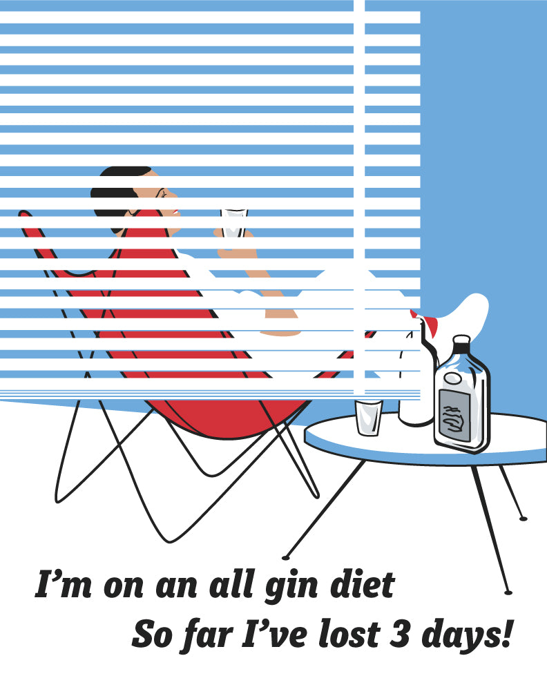 I'm on an All Gin Diet Magnet