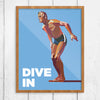 Dive In Male 11 x 14 Print