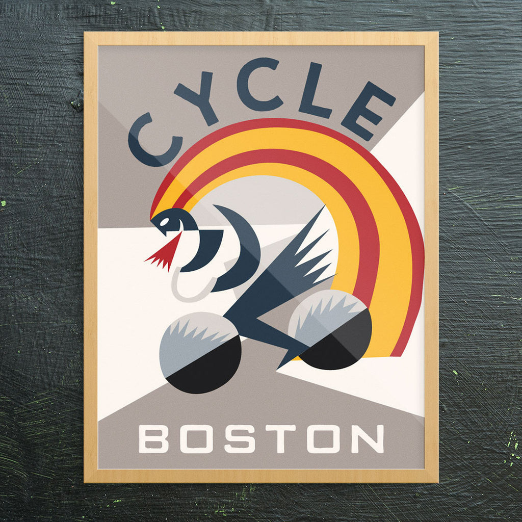 Cycle Boston 11 x 14 Print
