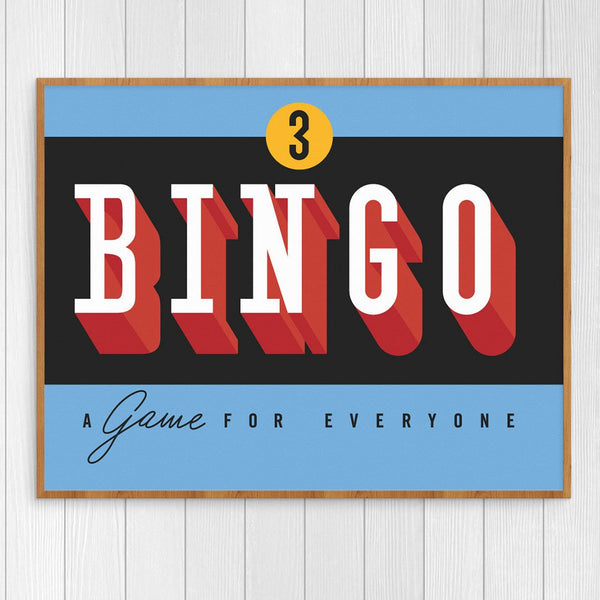 Bingo a Game For Everyone 11 x 14 Print