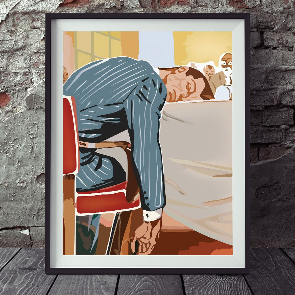 Mid Century Tired Guy 11 x 14 Print