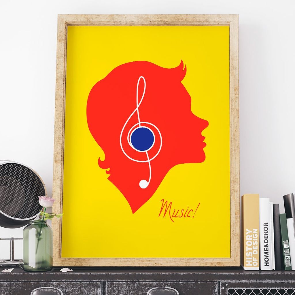 Colorful Music Lisitner 11 x 14 Print