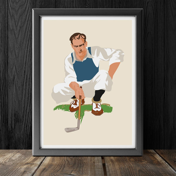 Lining Up A Putt 11 x 14 Print