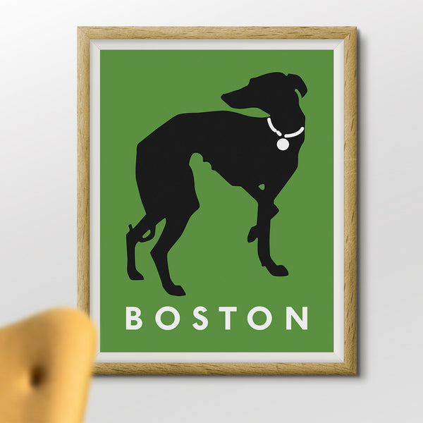 Boston Greyhound Dog 11 x 14 Print