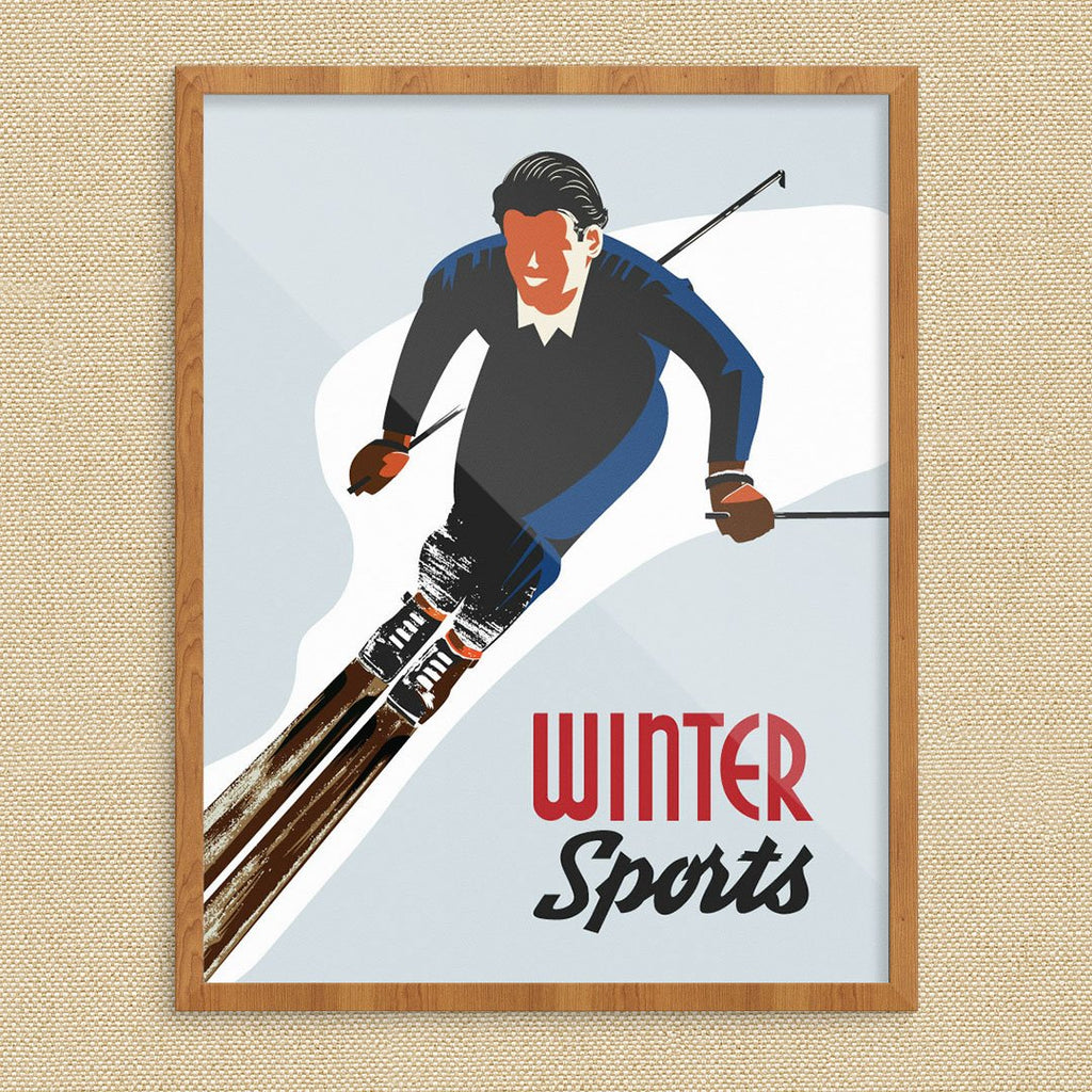 Winter Sports Skier Print