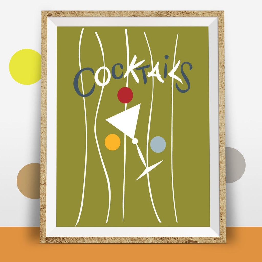 Cocktails & Streamers 11 x 14 Print