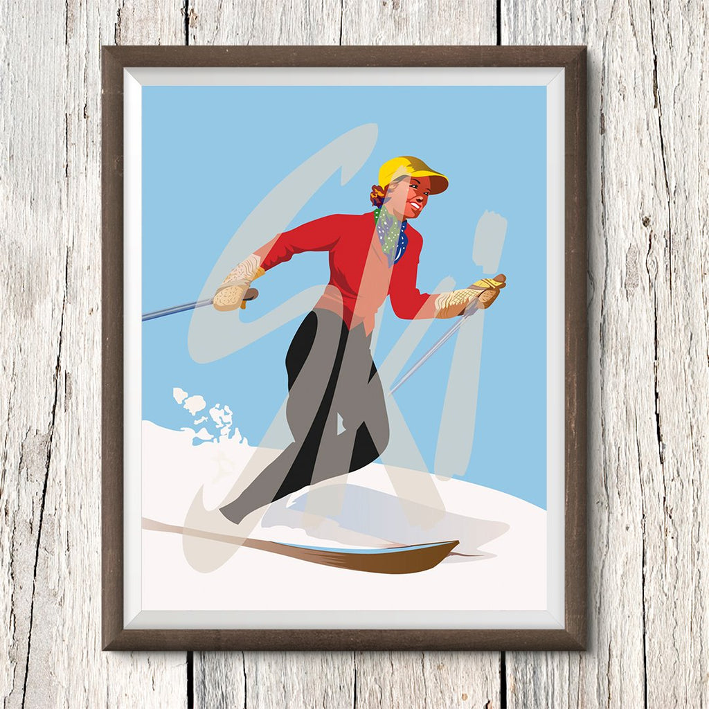 Ski Exhilarating Skier Print