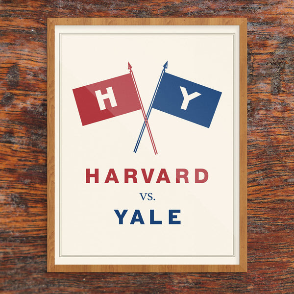 Vintage Harvard vs Yale Football Game Print