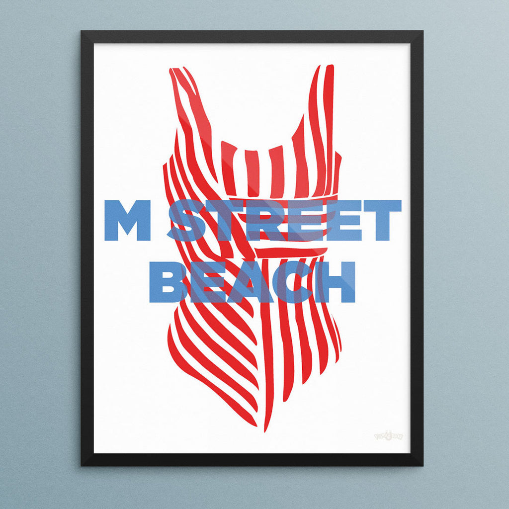 M Street Beach Bathing Suit Print