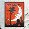 Happy Halloween Witch & Moon Print