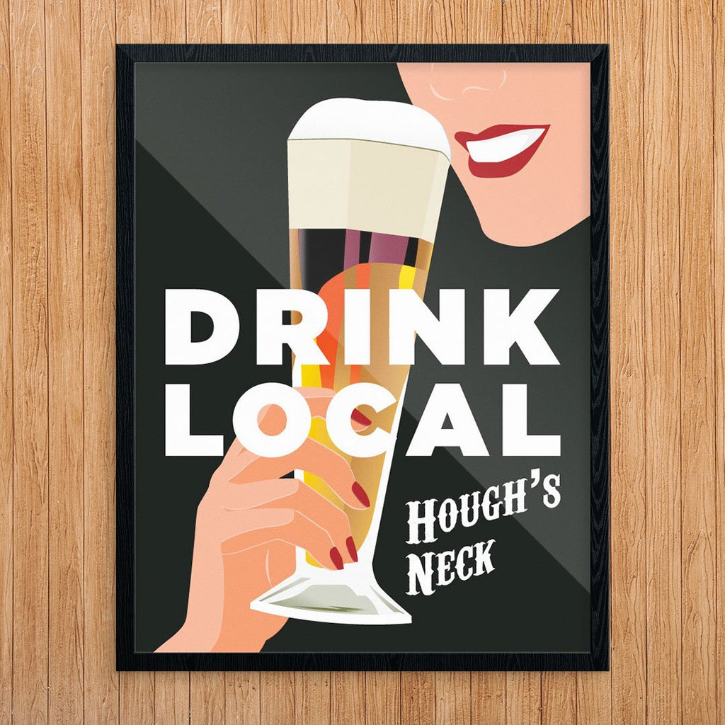 Drink Local Houghs Neck Tasty Beer Print