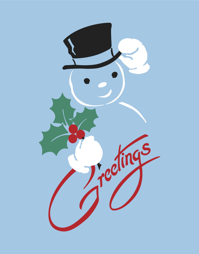 Snowman Holiday Greetings Magnet