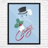 Snowman Holiday Greetings 11 x 14 Print