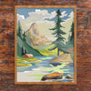 Paint By Number Mountain Cabin & Lake Print