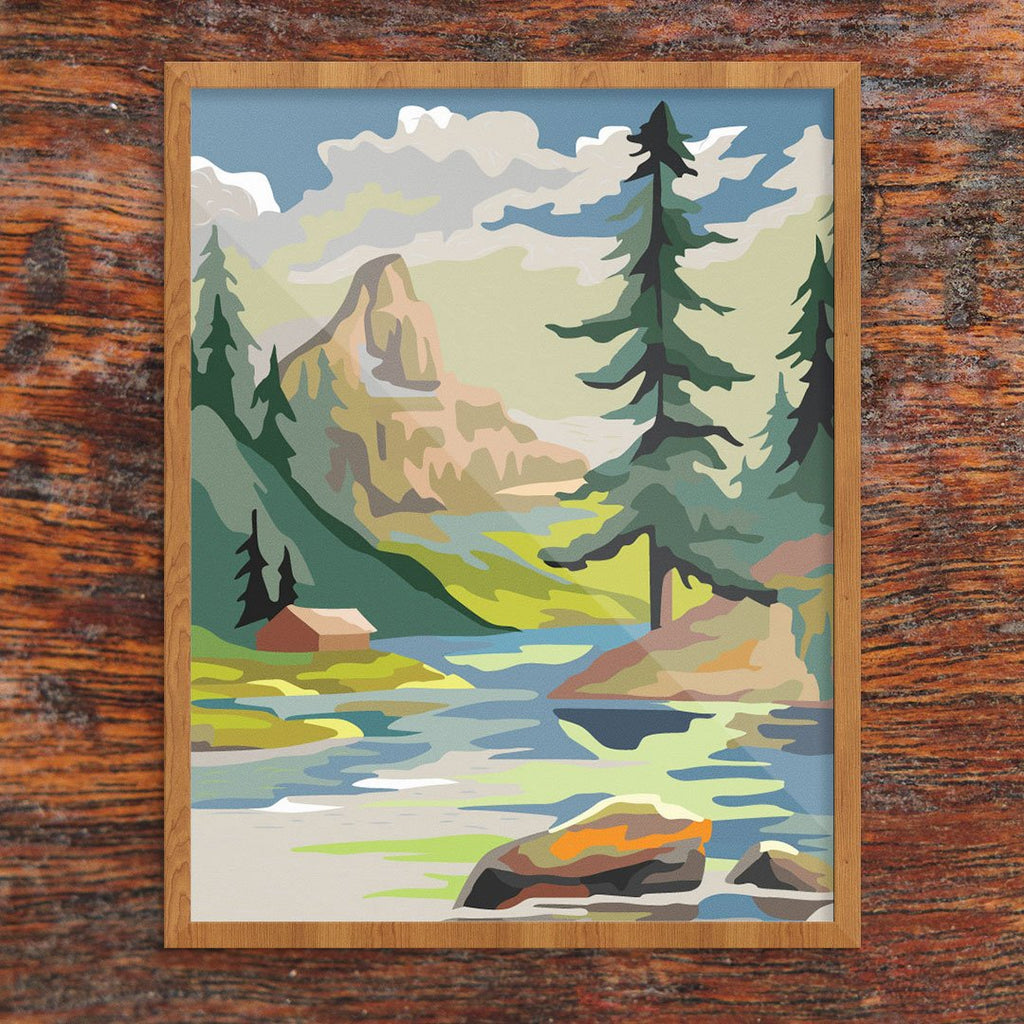 Mountain Stream, Paint by numbers kit