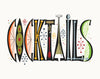 Cocktails Retro Print Magnet