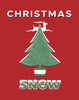 Christmas Snow Retro Print Magnet