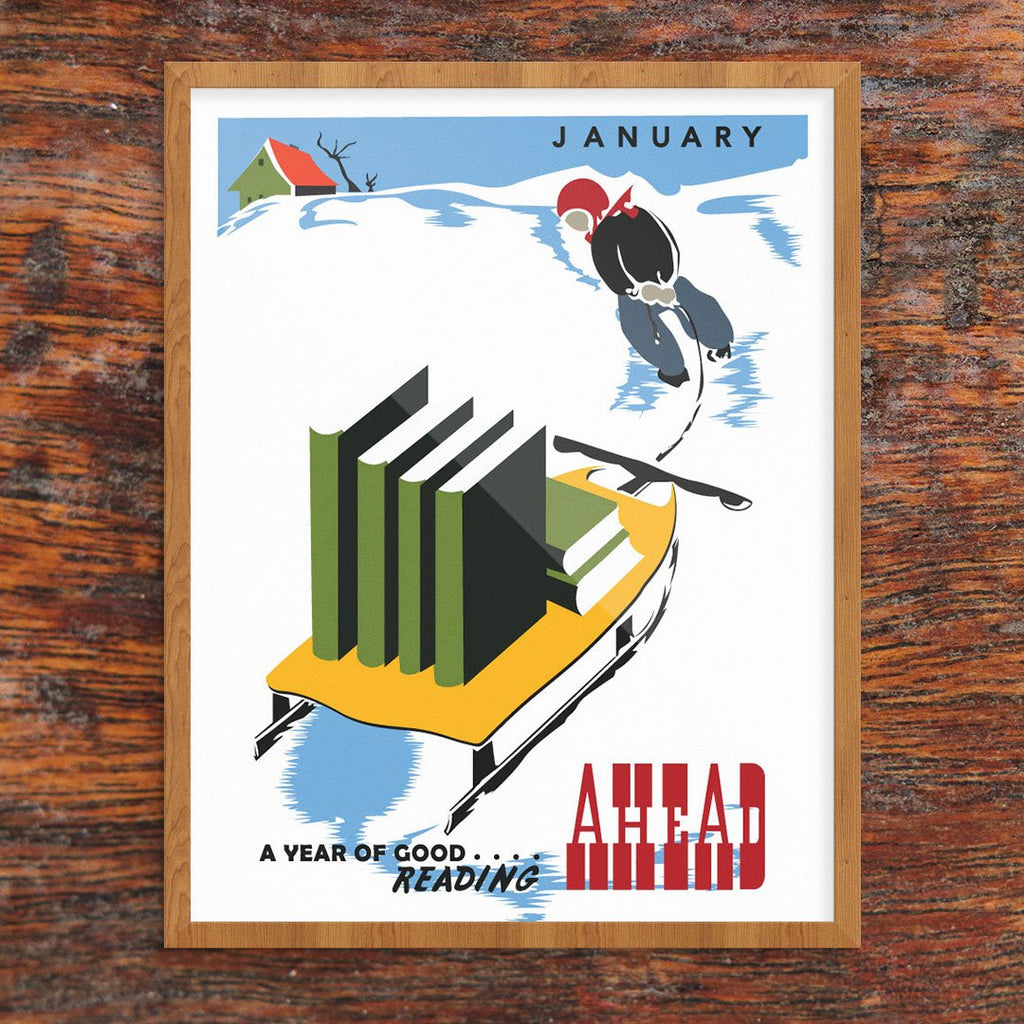 January A Year of Good Reading Ahead Print