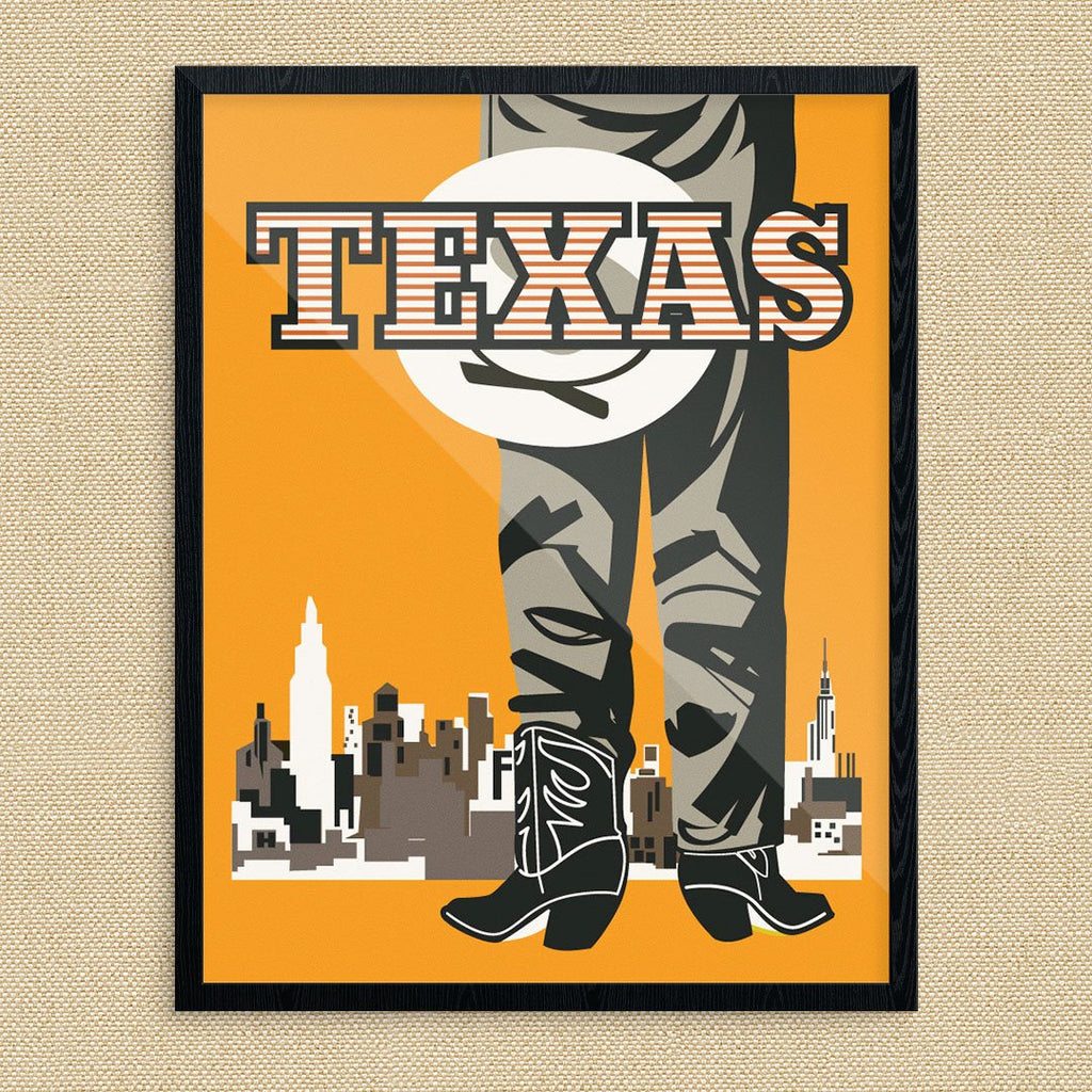 Texas Cowboy Comes to the City Print