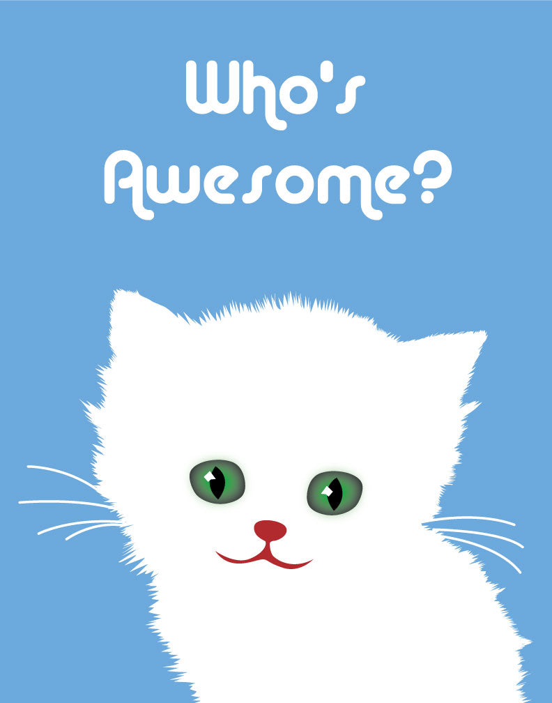 Print　Cute　–　Cat　Fridgedoor　Who's　Awesome?