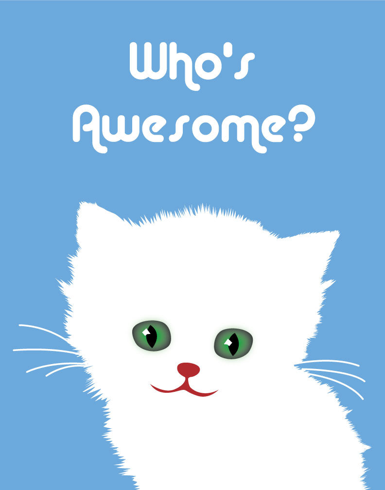 Who's Awesome? Cute Cat Magnet
