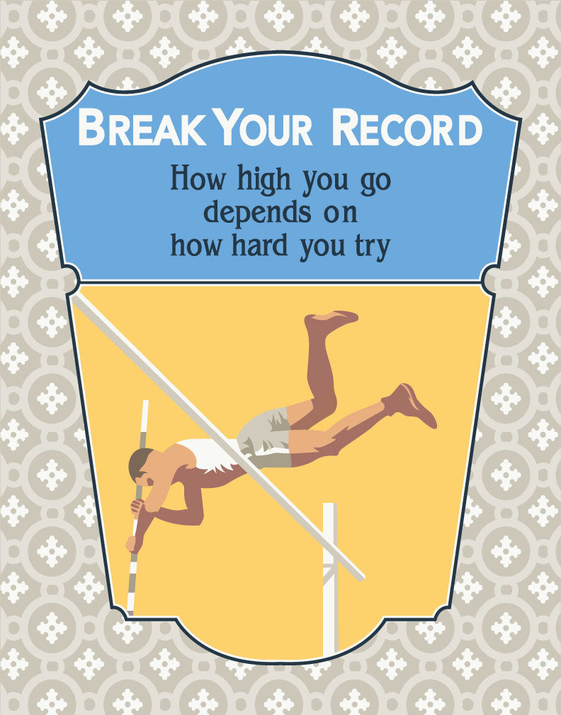 Break Your Record Motivational Poster Magnet