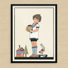 Sweet Little Girl & Her Toys Print