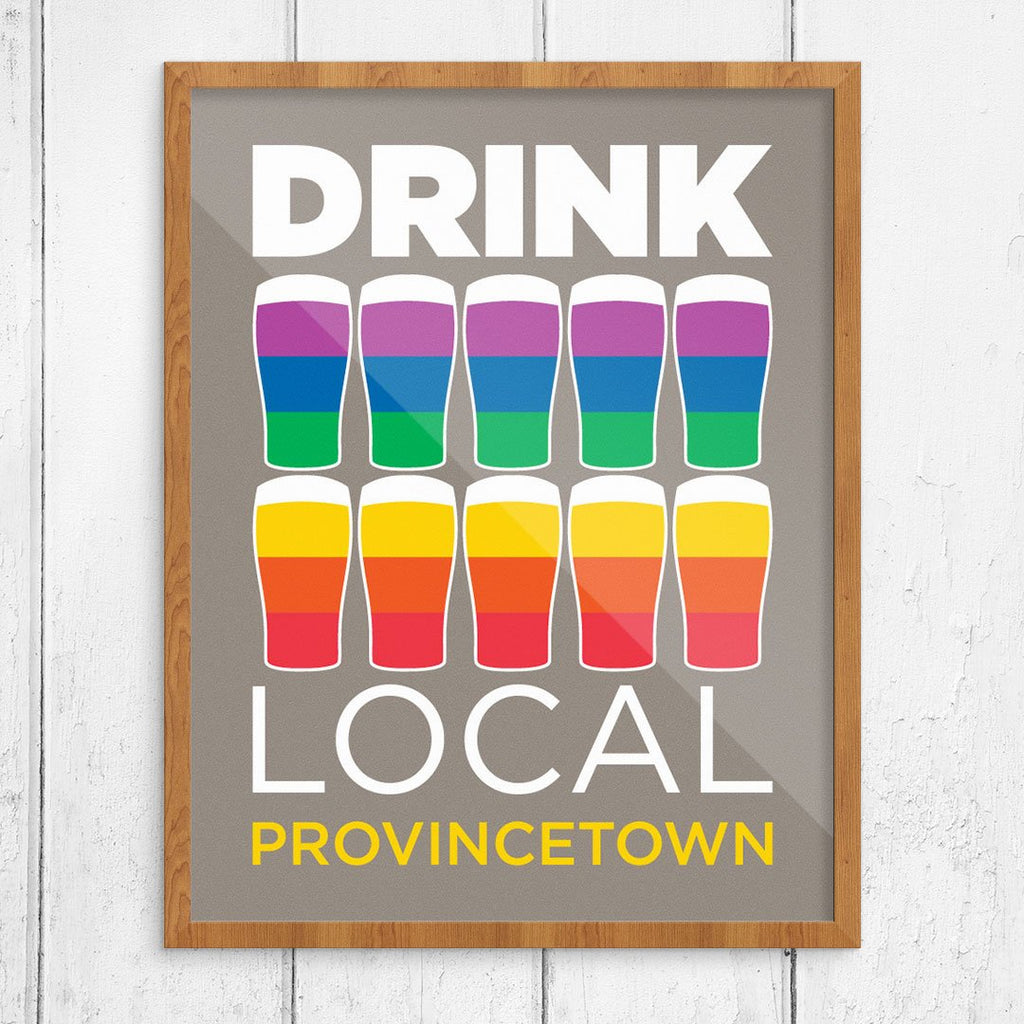 Drink Local Provincetown Diversity Flag Print