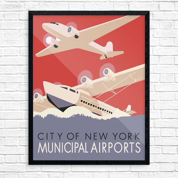 City of New York Municipal Airports WPA Print