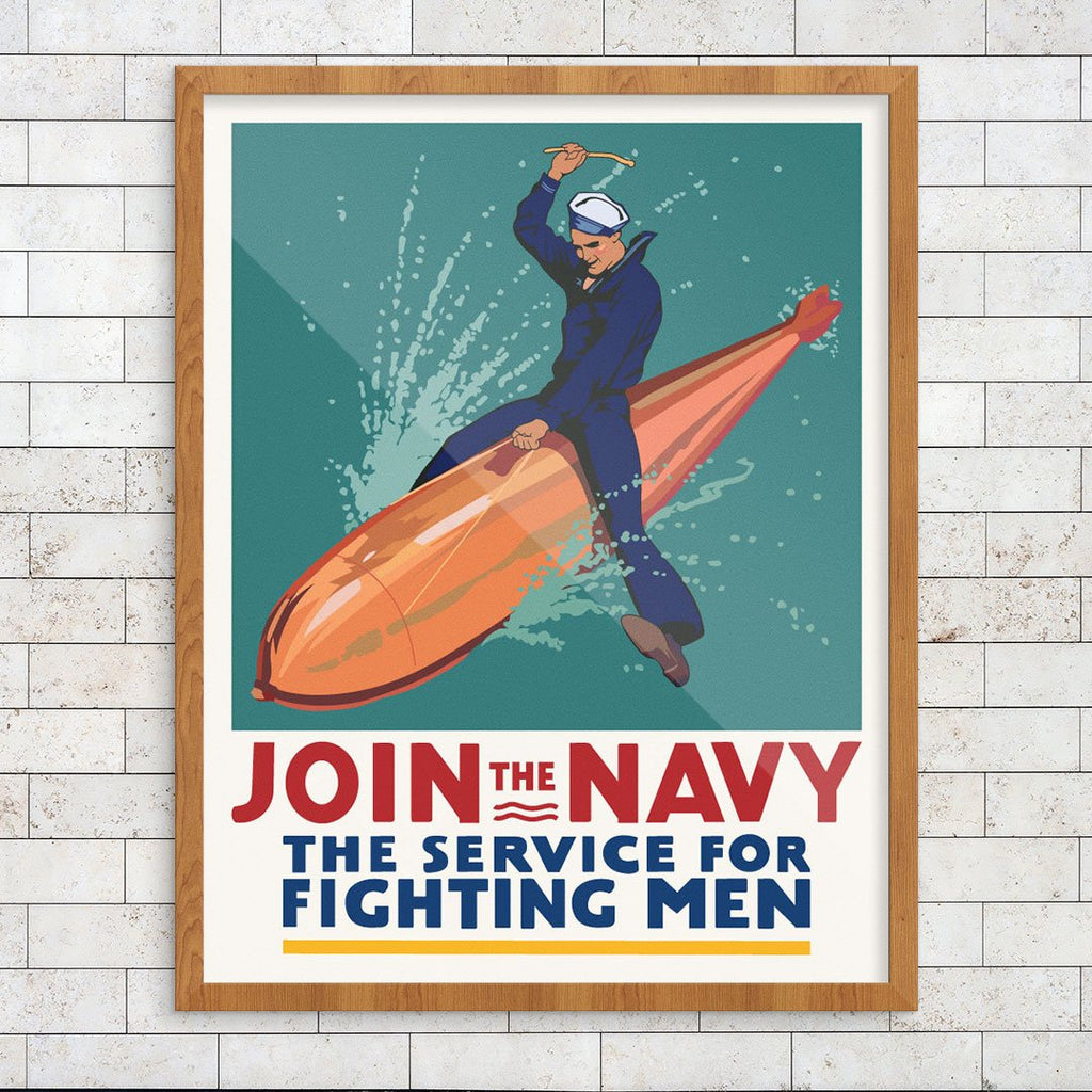 Join The Navy The Service For Fighting Men Print