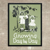 Growing Up Day By Day Vintage Children Print