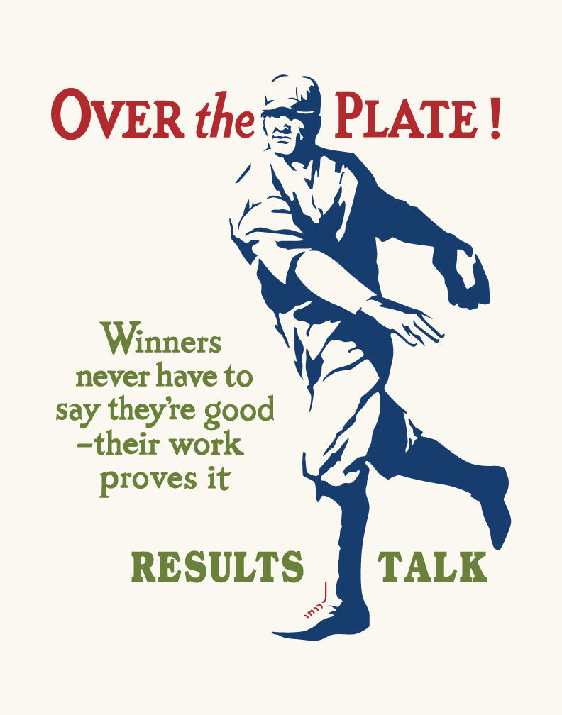 Over the Plate Results Talk Mather & Co Motivational Baseball Magnet