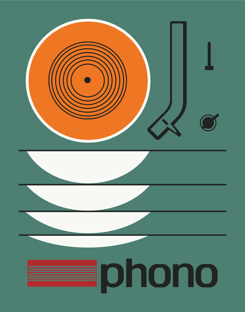 Retro Phono LP Turntable Magnet