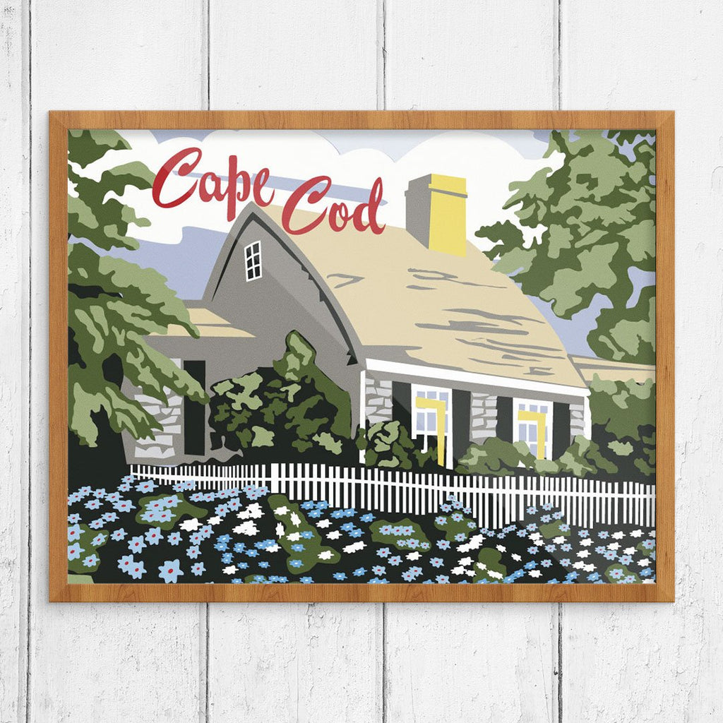 Paint By Number Cape Cod Cottage Print