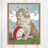 Paint By Number Cat and Ball Print