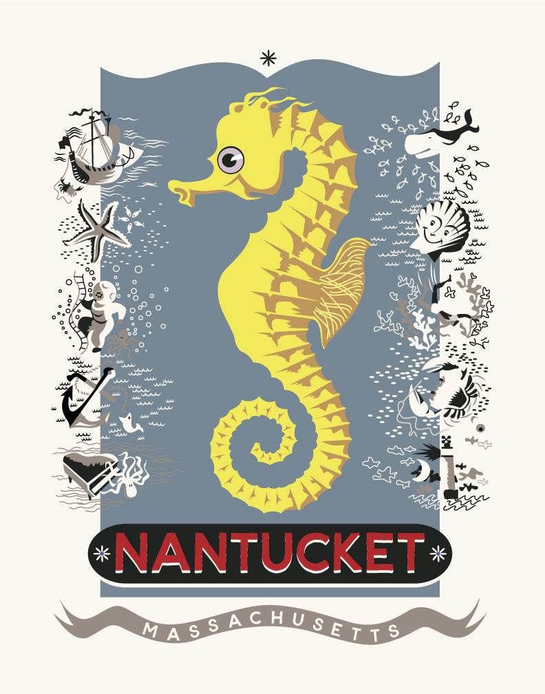 Nantucket Seahorse Magnet
