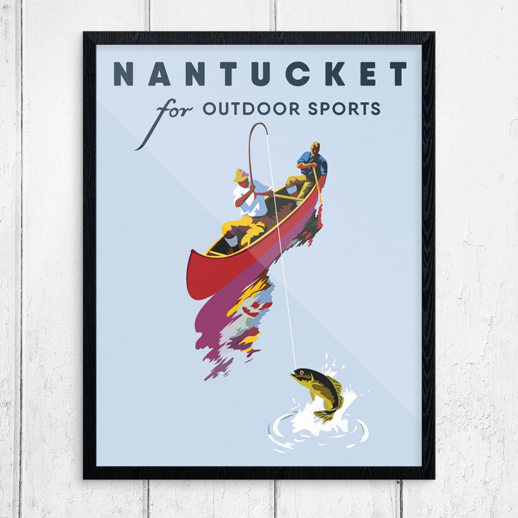 Nantucket for Outdoor Sports Fishing Print