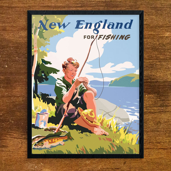 New England for Fishing Print