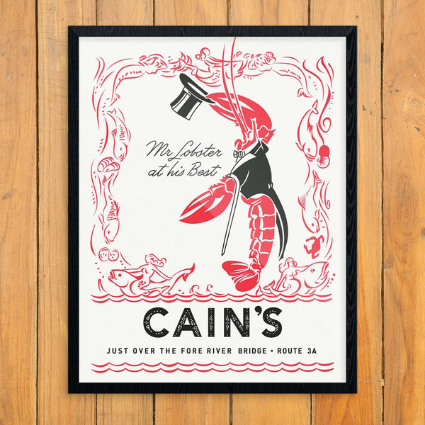 Cain's Mr. Lobster at His Best Menu Print
