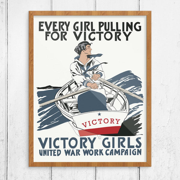 Every Girl Pulling Together for Victory Print