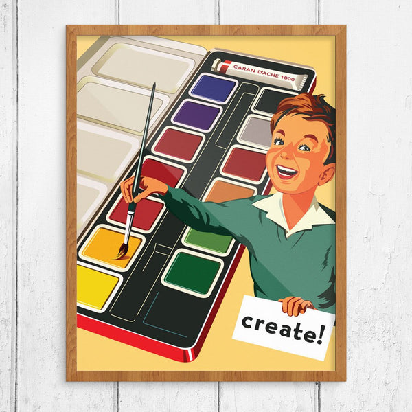 Creative Kid Water Color Set Print