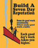 Mather & Co Build a Seven Day Reputation Workplace Motivational Poster