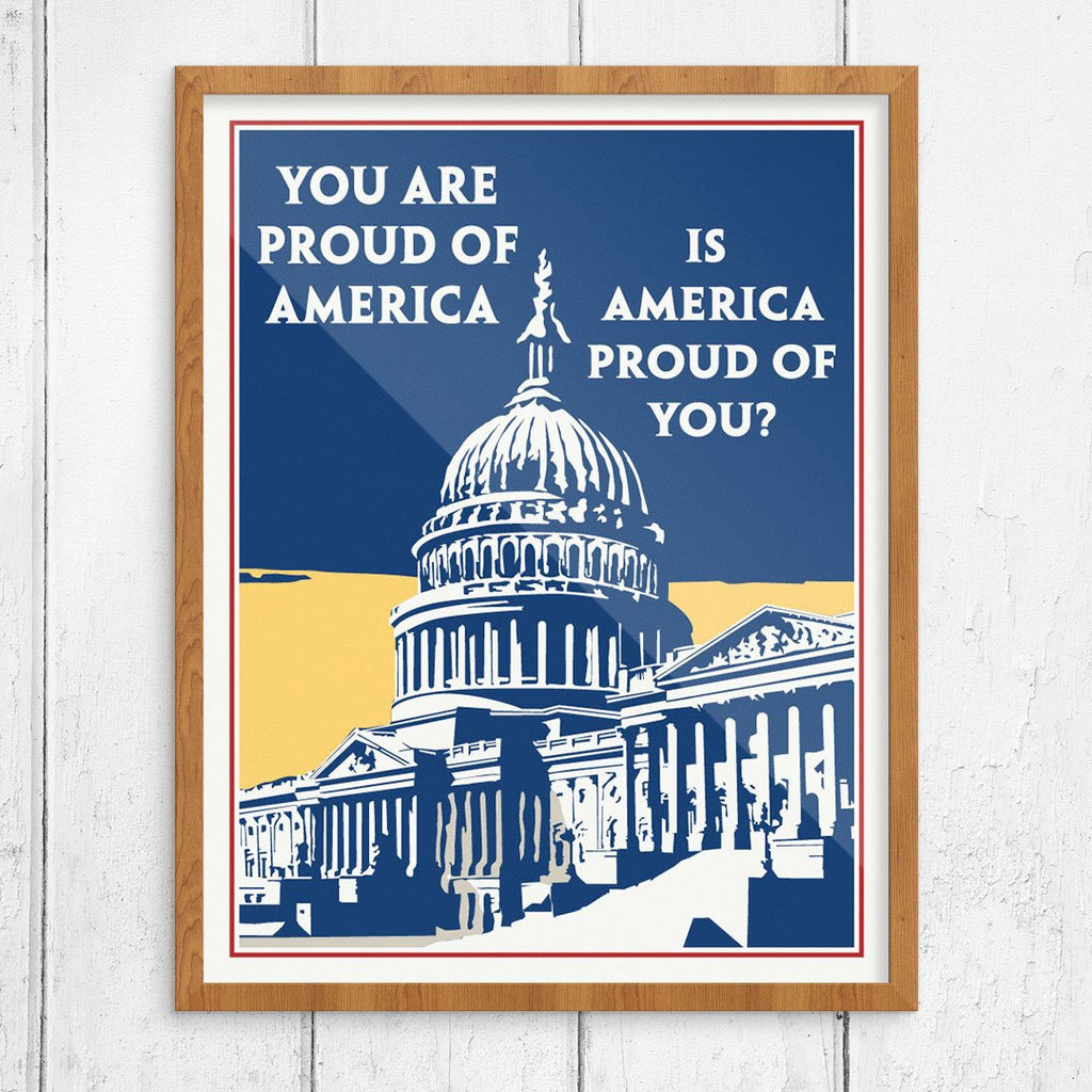 You Are Proud of America Mather & Co Motivational Workplace Print