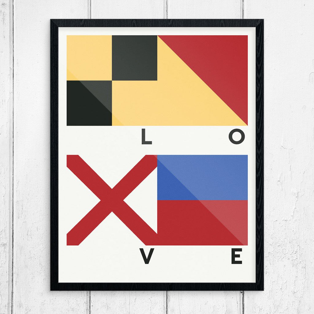 LOVE Code Flag Print