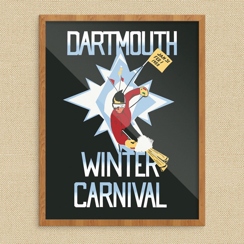 Dartmouth Winter Carnival 1958 Ski Poster