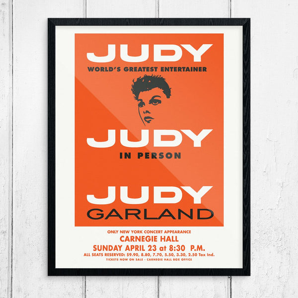 Judy Garland at Carnegie Hall Concert Poster Print